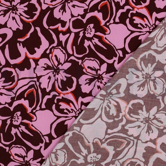 LENZING™ ECOVERO™ BLUMEN BORDEAUXROT #7