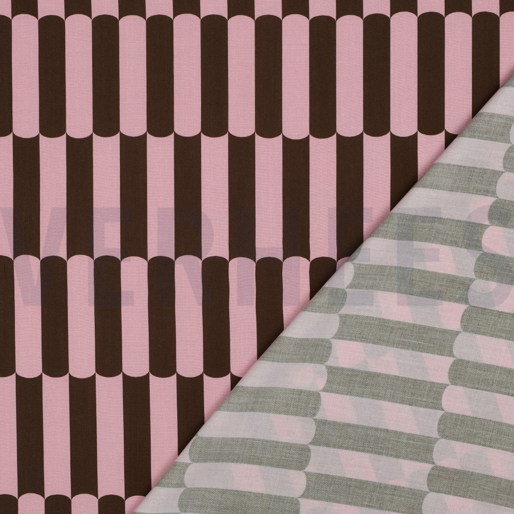 LENZING™ ECOVERO™ STRIPES BROWN #7