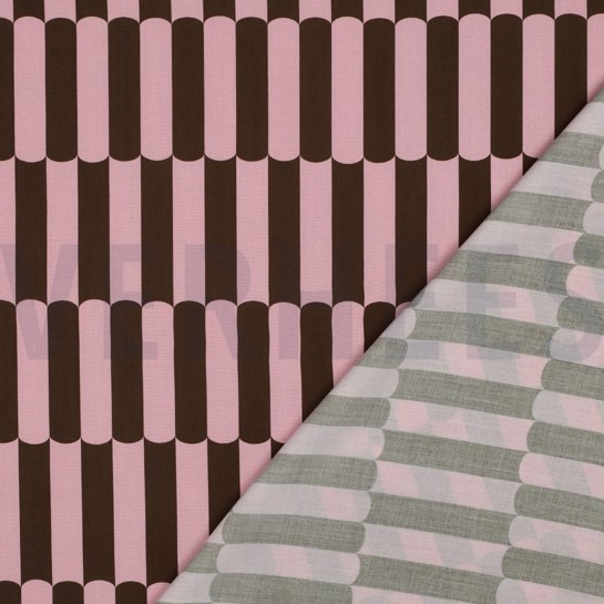 LENZING™ ECOVERO™ STRIPES BROWN #7