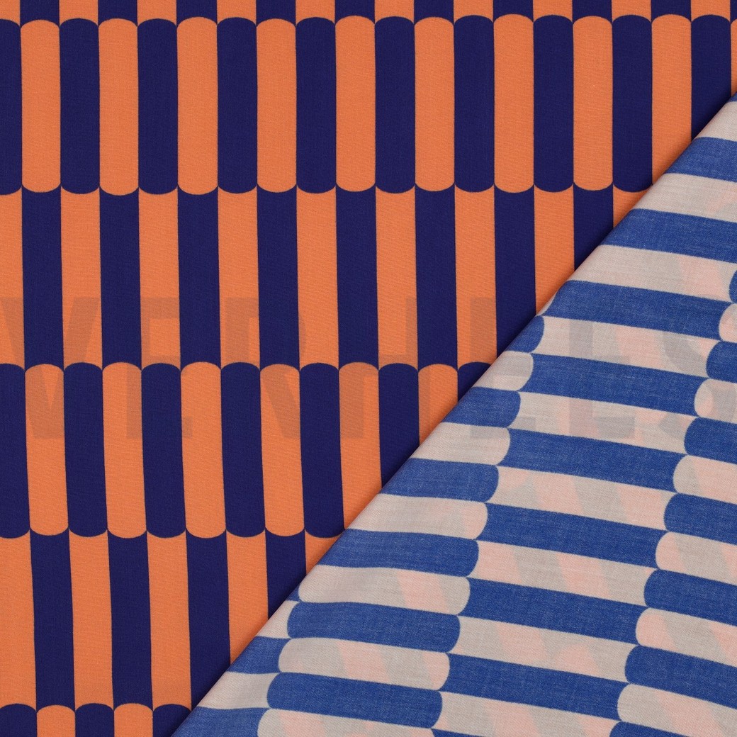 LENZING™ ECOVERO™ STRIPES COBALT #7