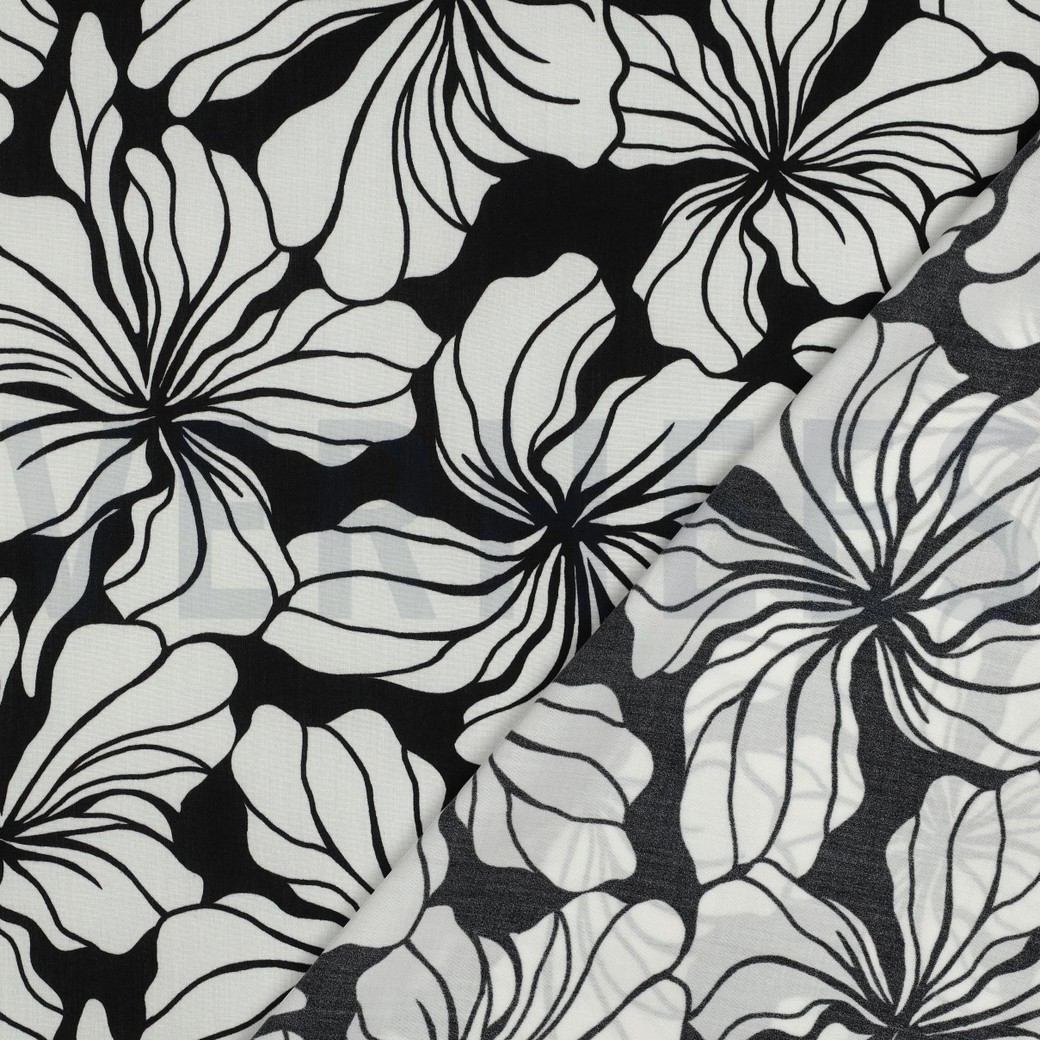 VISCOSE RADIANCE FLEURS NOIR #7