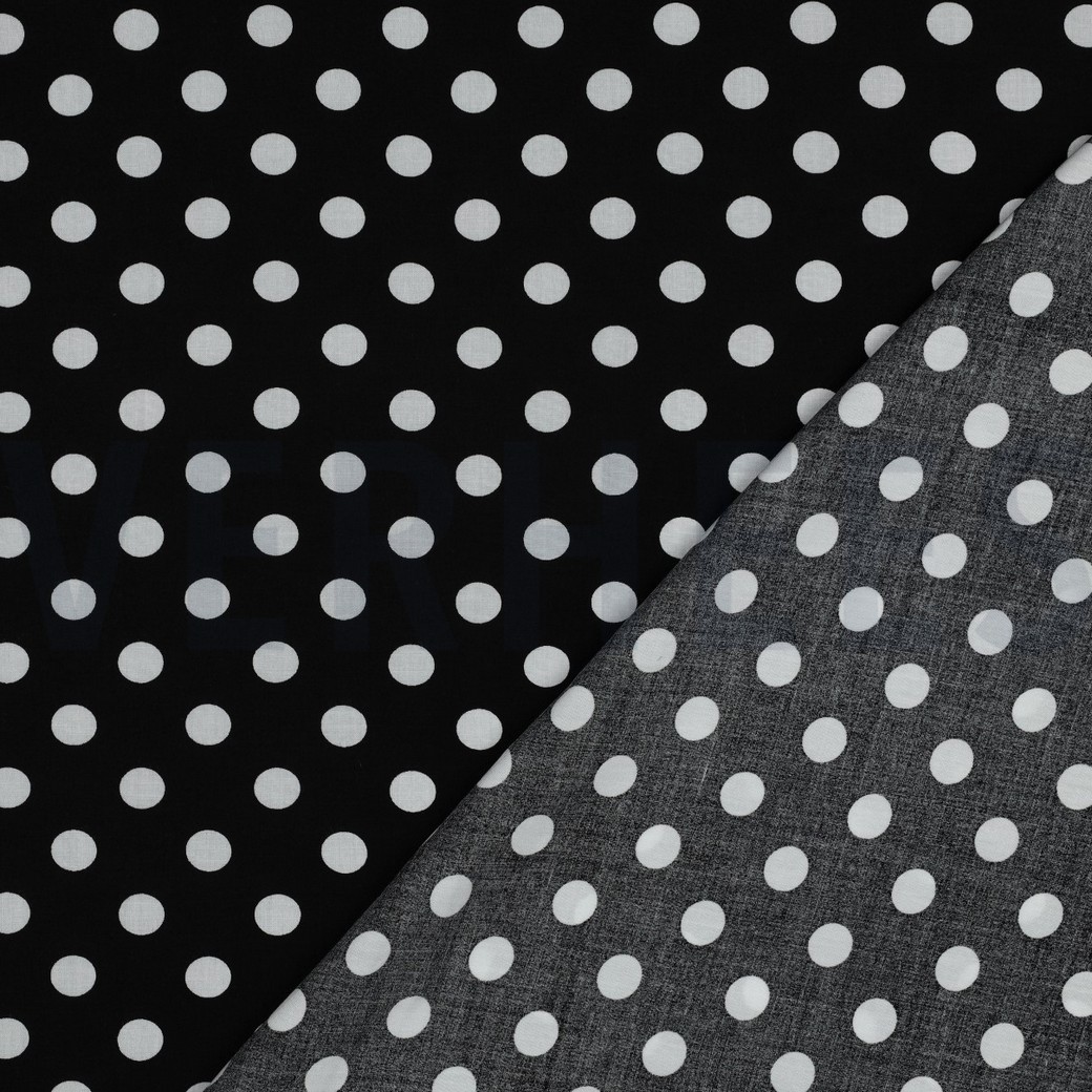 VISCOSE RADIANCE POLKA DOTS BLACK #7