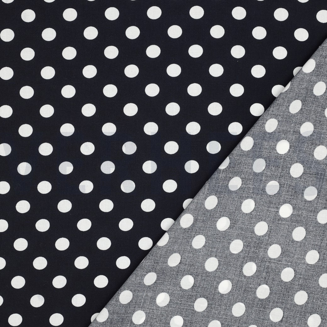 VISCOSE RADIANCE POIS BLEU MARINE #7