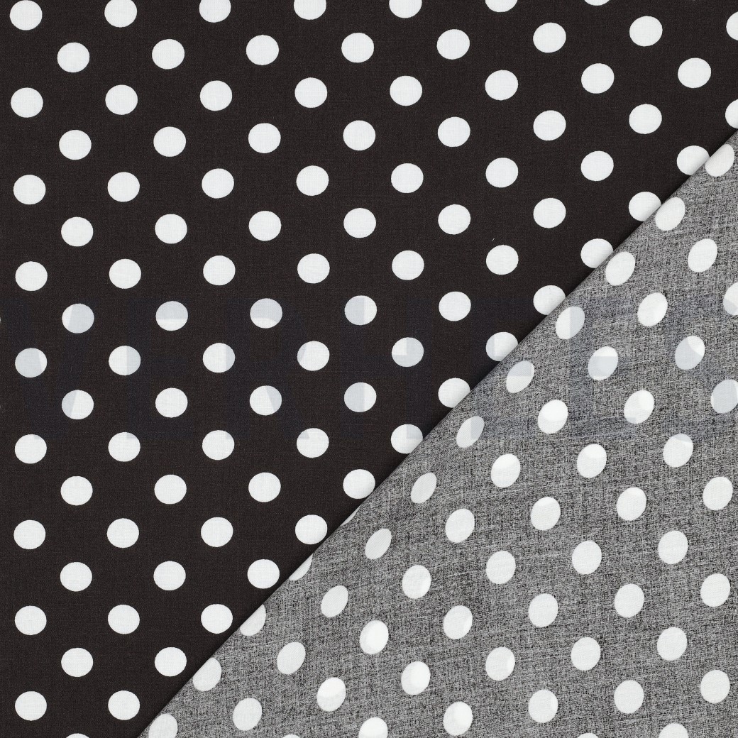 VISCOSE RADIANCE POLKA DOTS DONKERBRUIN #7