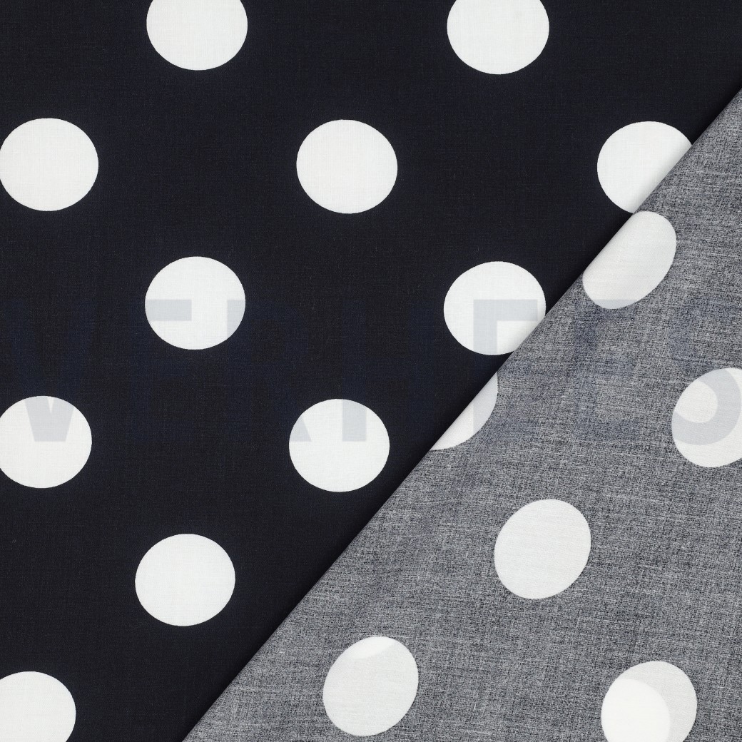 VISCOSE RADIANCE POIS BLEU MARINE #7