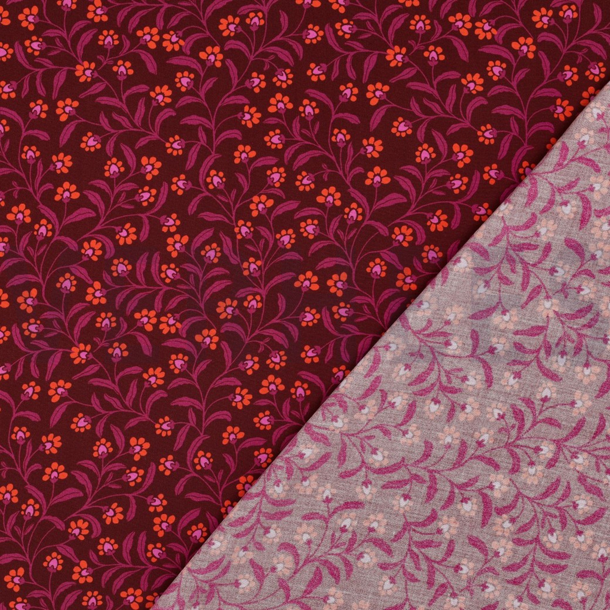 VISCOSE RADIANCE FLEURS BORDEAUX (high resolution) #4
