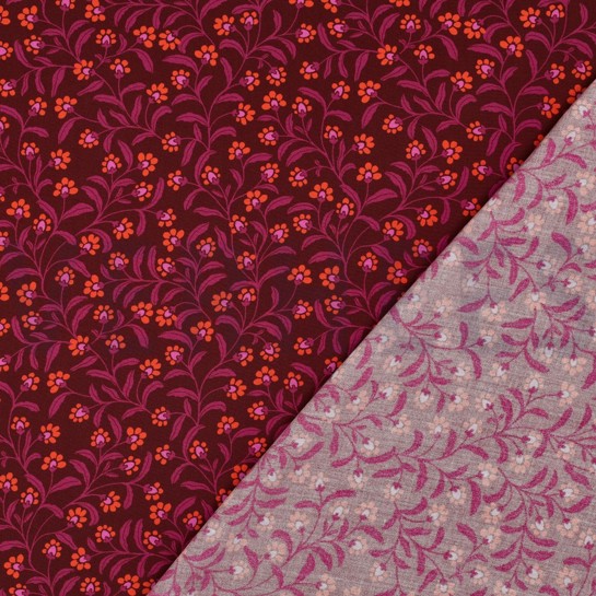 VISCOSE RADIANCE FLEURS BORDEAUX #7