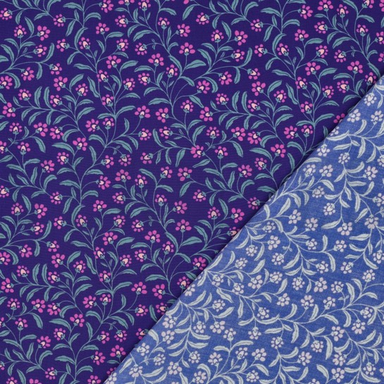 VISKOSE RADIANCE BLUMEN BLAU #7