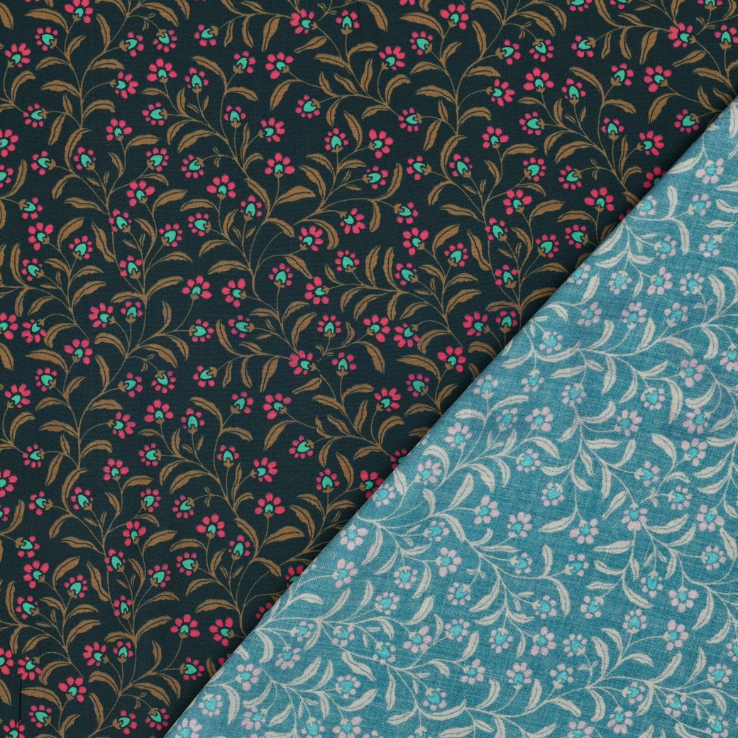VISCOSE RADIANCE FLEURS VERT #7