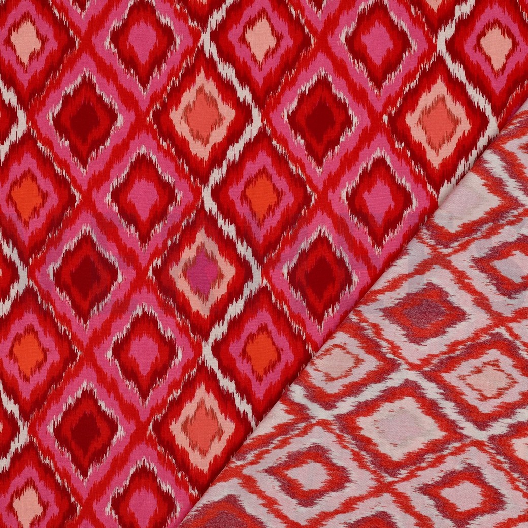 VISKOSE RADIANCE DIGITAL ABSTRAKT ROT #7