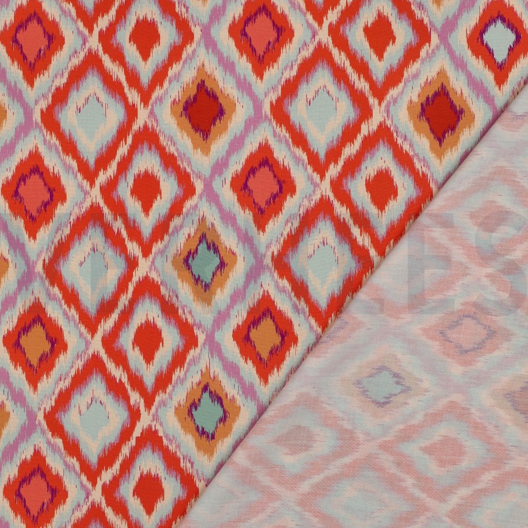 VISCOSE RADIANCE DIGITAL ABSTRACT ORANGE #7