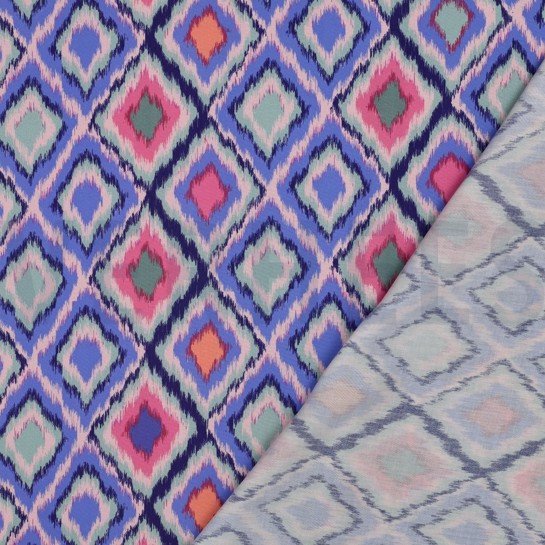 VISKOSE RADIANCE DIGITAL ABSTRAKT LILA/VIOLETT #7