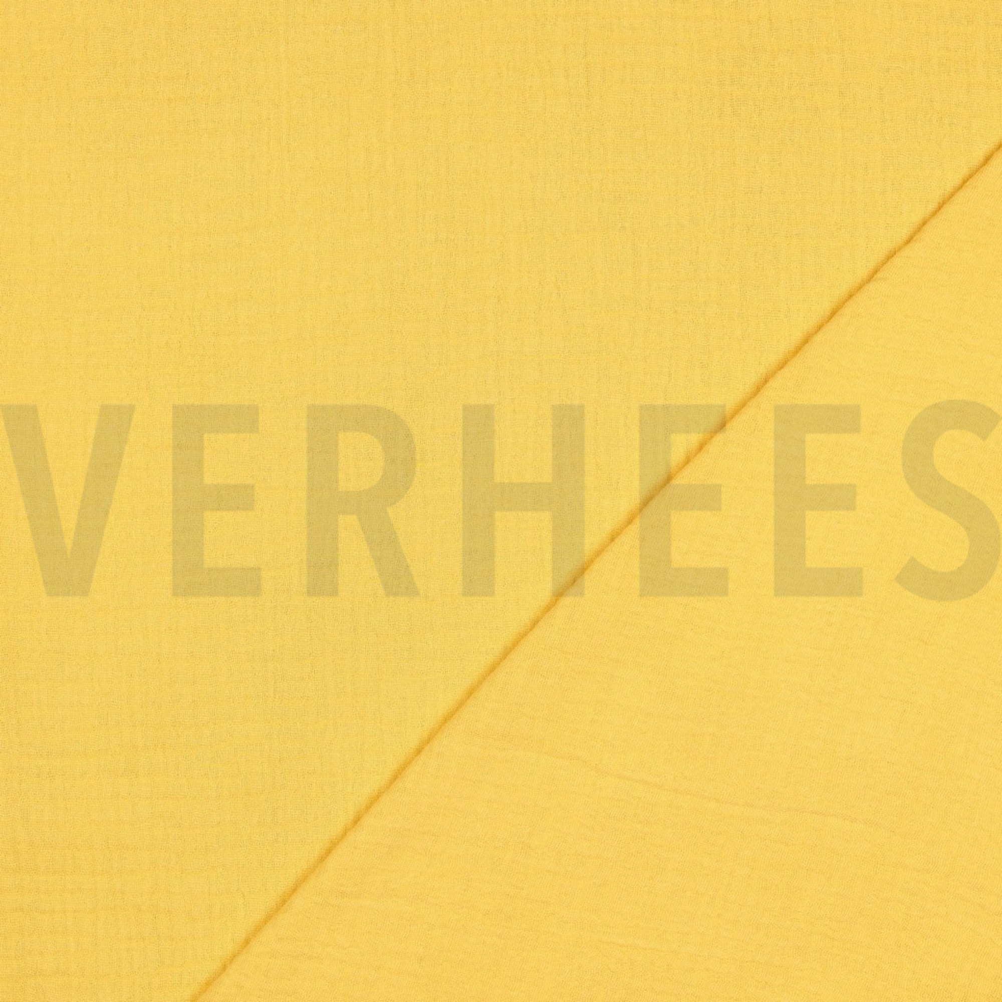 BAUMWOLLE MUSSELIN DREILAGIG GOTS GELB (high resolution) #4