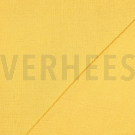 BAUMWOLLE MUSSELIN DREILAGIG GOTS GELB #7