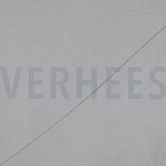 BAUMWOLLE MUSSELIN DREILAGIG GOTS GRAU #7