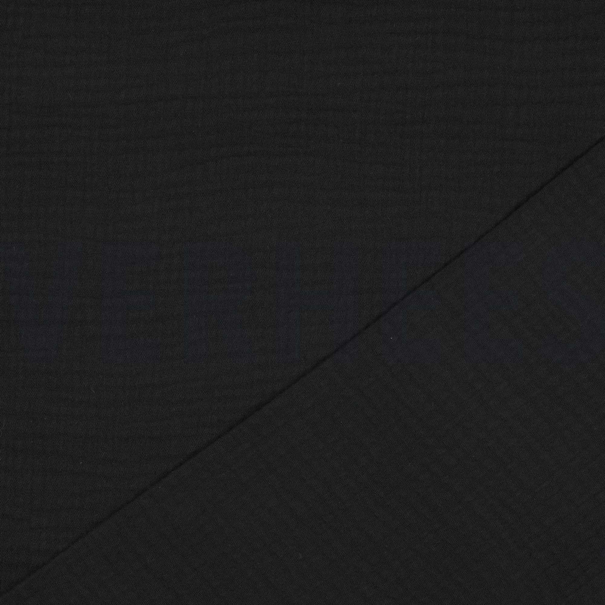 BAUMWOLLE MUSSELIN DREILAGIG GOTS SCHWARZ (high resolution) #4