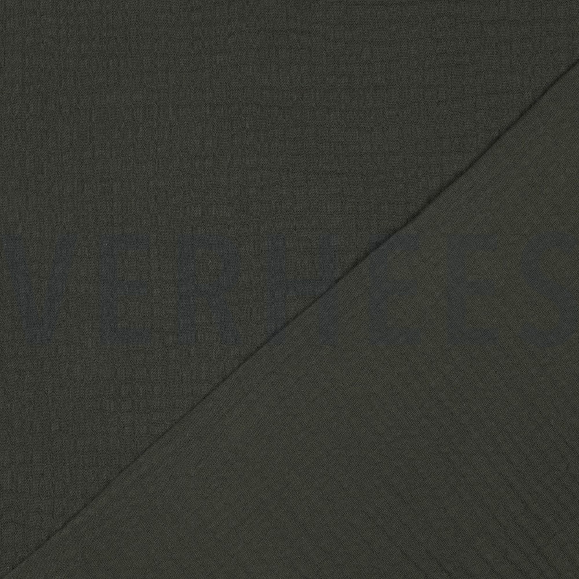 BAUMWOLLE MUSSELIN DREILAGIG GOTS DUNKELGRÜN (high resolution) #4