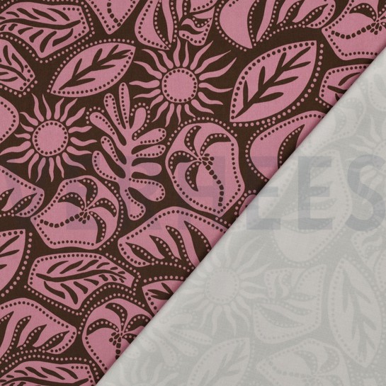 VISCOSE ROSELLA STRETCH ABSTRACT ARMY GREEN #7