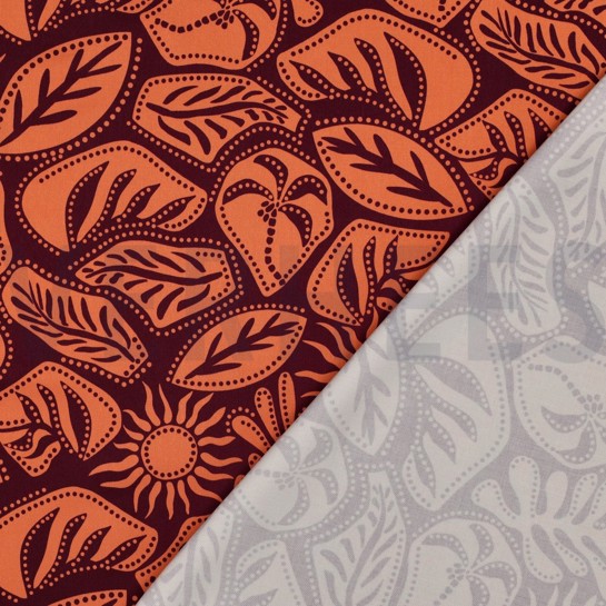 VISKOSE ROSELLA STRETCH ABSTRACT AUBERGINE #7