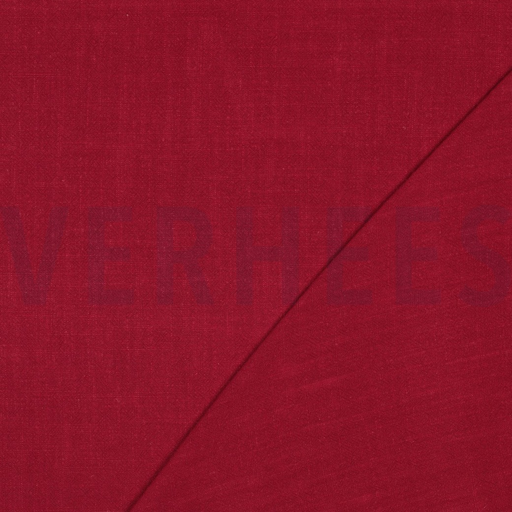 LINNEN VISCOSE GEWASSEN DONKERROOD #7