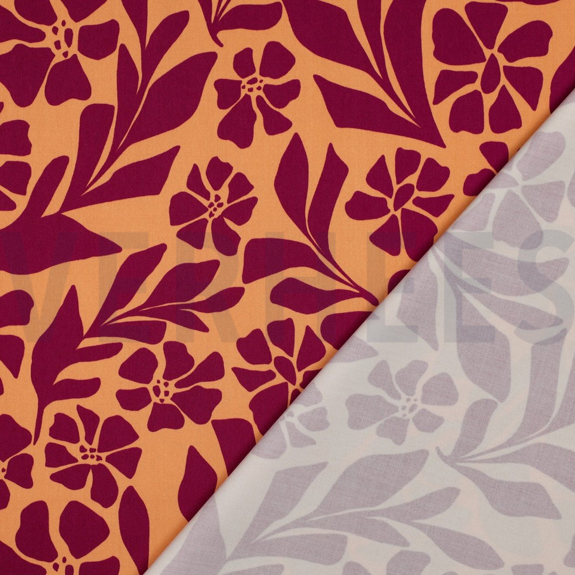 VISKOSE ROSELLA STRETCH BLUMEN ORANGE (high resolution) #4