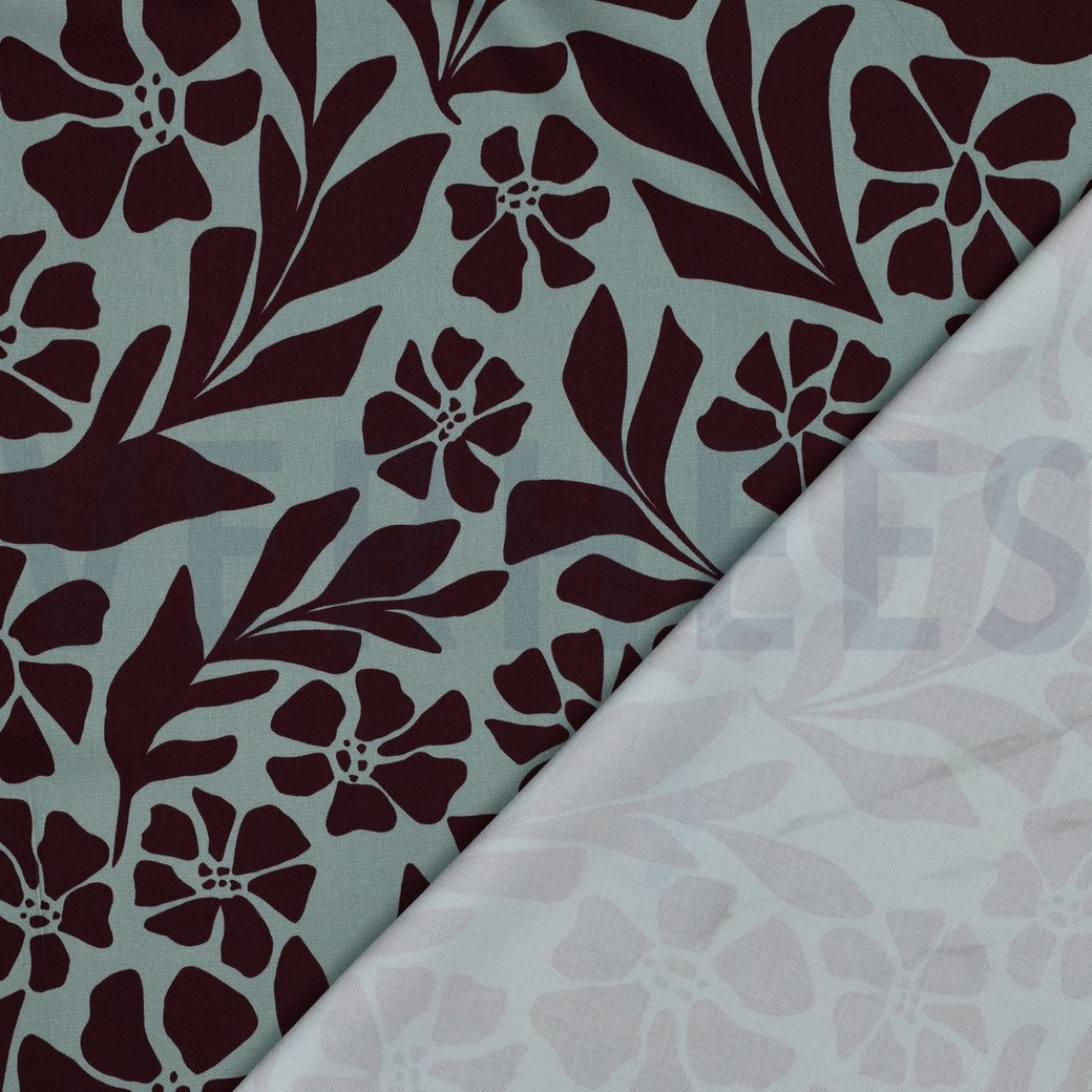 VISCOSE ROSELLA STRETCH BLOEMEN SALIEGROEN #7