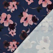 VISKOSE ROSELLA STRETCH DIGITAL BLUMEN KOBALTBLAU (thumbnail) #4