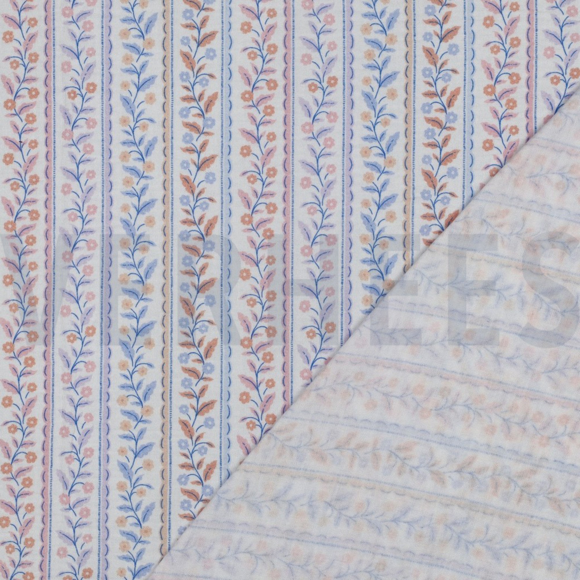 MUSSELIN GOTS DIGITAL BLÄTTER WEISS (high resolution) #4