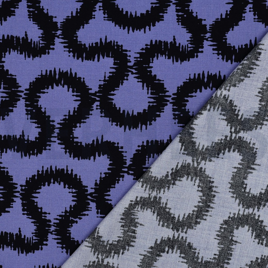 VISCOSE STRETCH ABSTRACT BLUE #7