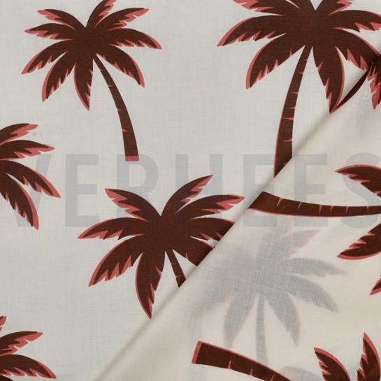 BAUMWOLLE VOILE PALMEN NATUR #7