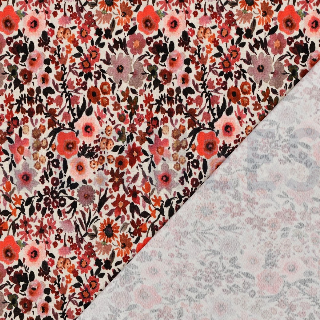 JERSEY DIGITAL FLEURS ECRU #7