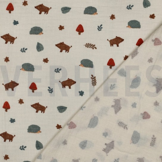 MUSSELIN GOTS NATURAL WALDTIERE NATUR #7