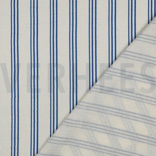 MUSSELIN GOTS NATURAL STREIFEN NATUR #7