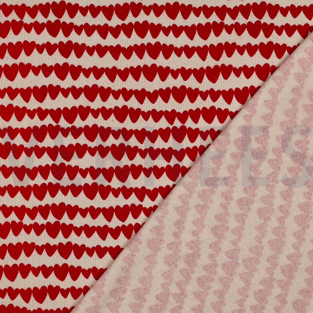 RIB JERSEY GOTS NATURAL HEARTS NATURAL #7