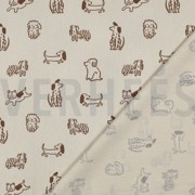 POPLIN GOTS NATURAL DOGS NATURAL (thumbnail) #4