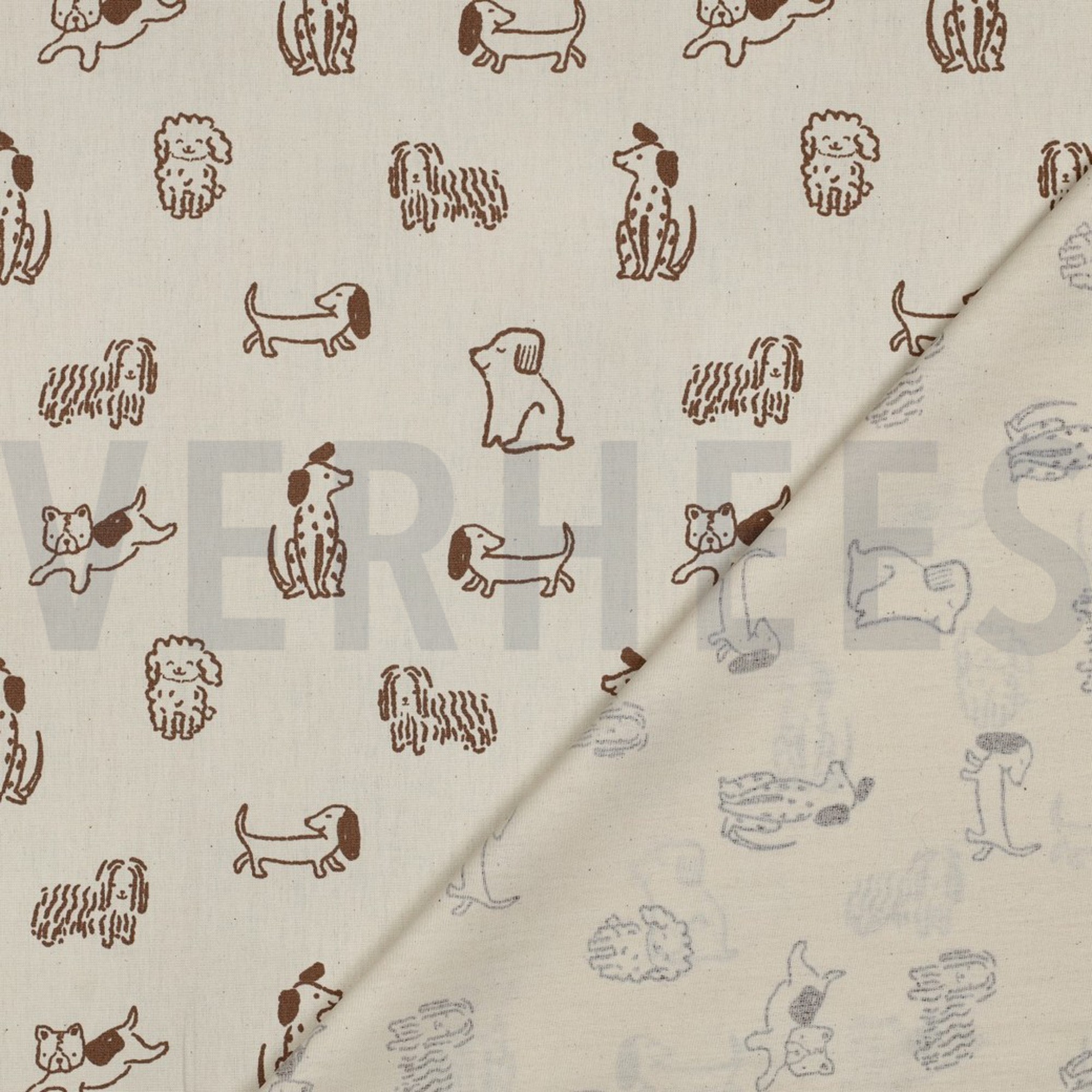 POPLIN GOTS NATURAL DOGS NATURAL (high resolution) #4