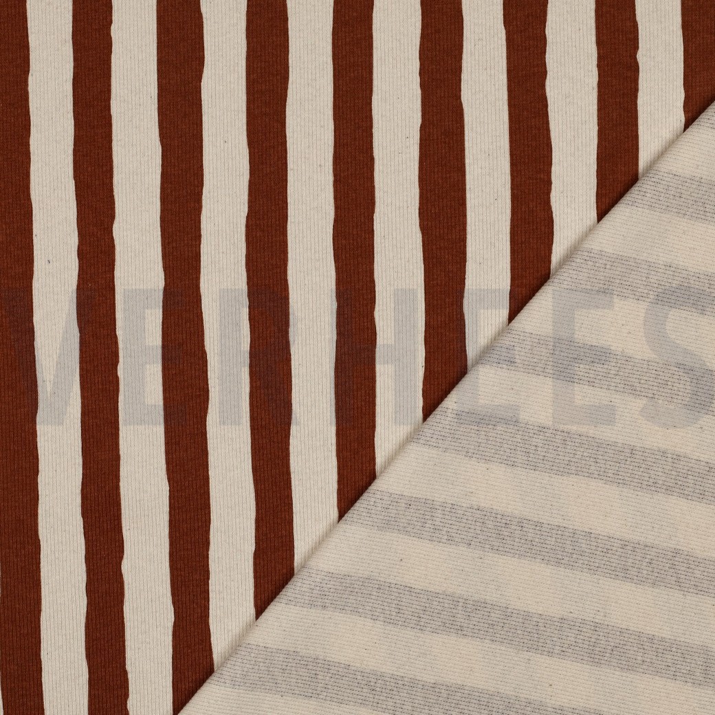 RIB JERSEY GOTS NATURAL STRIPES NATURAL #7