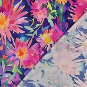 VISCOSE SATIN DIGITAL FLEURS ROSE (thumbnail) #4