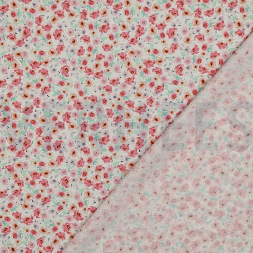 VISCOSE RADIANCE DIGITAL FLEURS ÉCRU #7