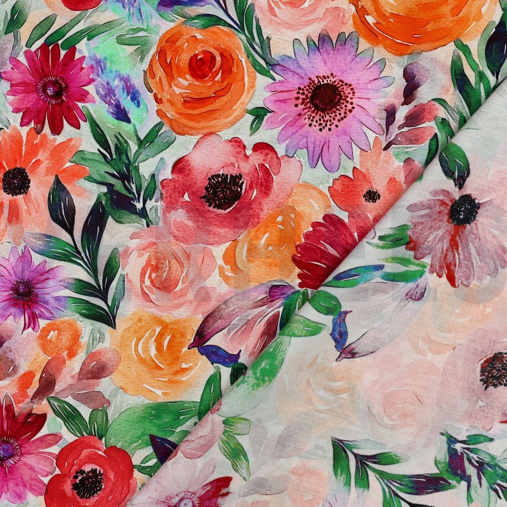 VISCOSE RADIANCE DIGITAL FLOWERS MULTICOLOUR #7