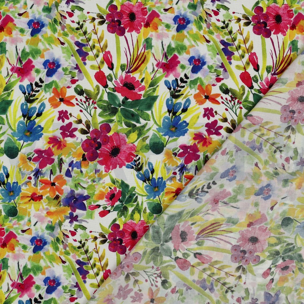 VISCOSE RADIANCE DIGITAAL BLOEMEN MULTI #7