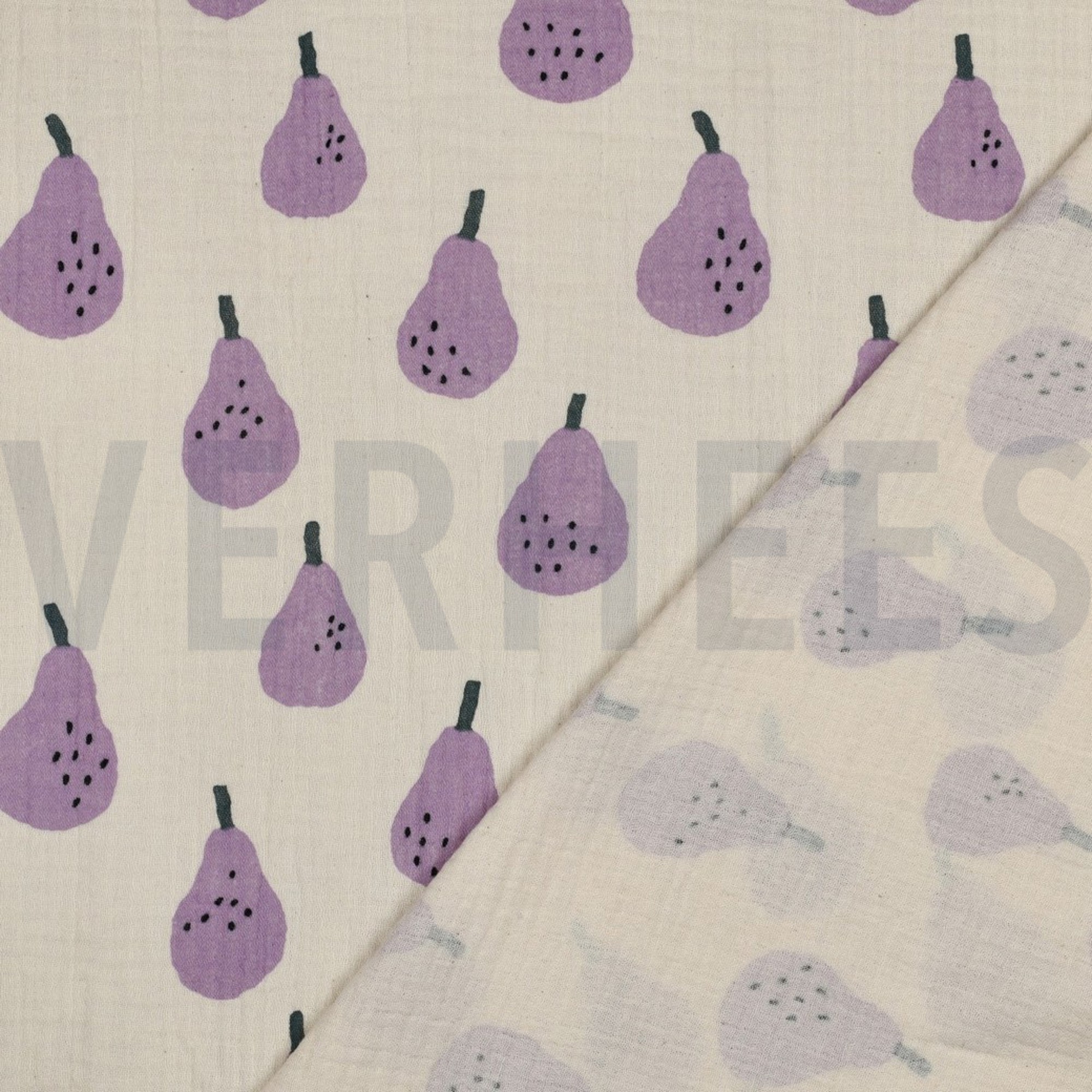 MUSSELIN GOTS BIRNEN JENNIFER BOURON NATUR/LAVENDEL (high resolution) #4