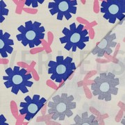 DOUBLE GAUZE GOTS BLOEMEN JENNIFER BOURON NATUREL/BLAUW (thumbnail) #4