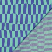 KATOENEN POPLIN GOTS RUITEN JENNIFER BOURON BLAUW/GROEN (thumbnail) #4