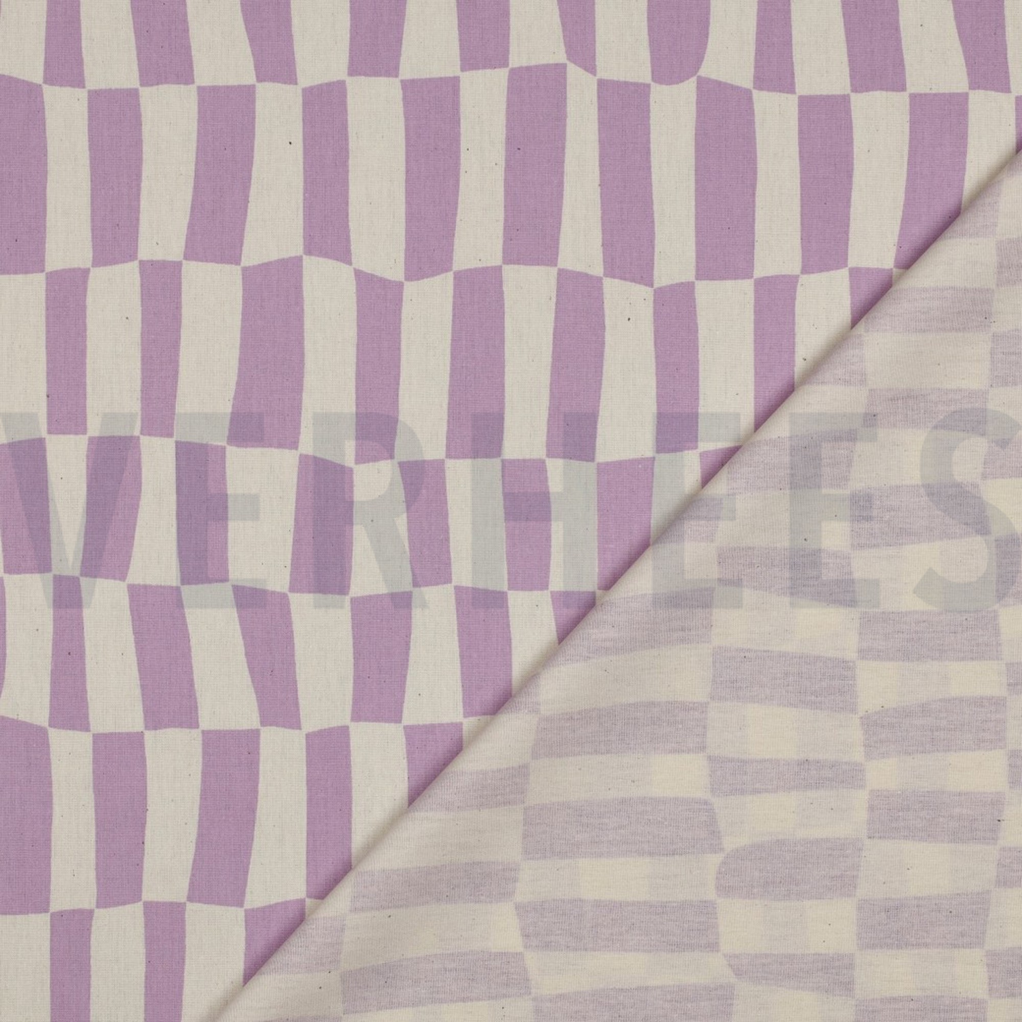 BAUMWOLLE POPELINE GOTS KAROS JENNIFER BOURON NATUR/LAVENDEL (high resolution) #4