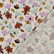 BAUMWOLLE POPELINE GOTS BLUMEN JENNIFER BOURON NATUR/LAVENDEL (thumbnail) #4