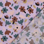 BAUMWOLLE POPELINE GOTS BLUMEN JENNIFER BOURON LAVENDEL (thumbnail) #4