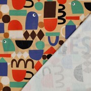 FRENCH TERRY GOTS DIGITAL GRAFISCHE FORMEN JENNIFER BOURON SAND (thumbnail) #4