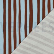 FRENCH TERRY GOTS STREIFEN JENNIFER BOURON HELLBLAU/BRAUN (thumbnail) #4