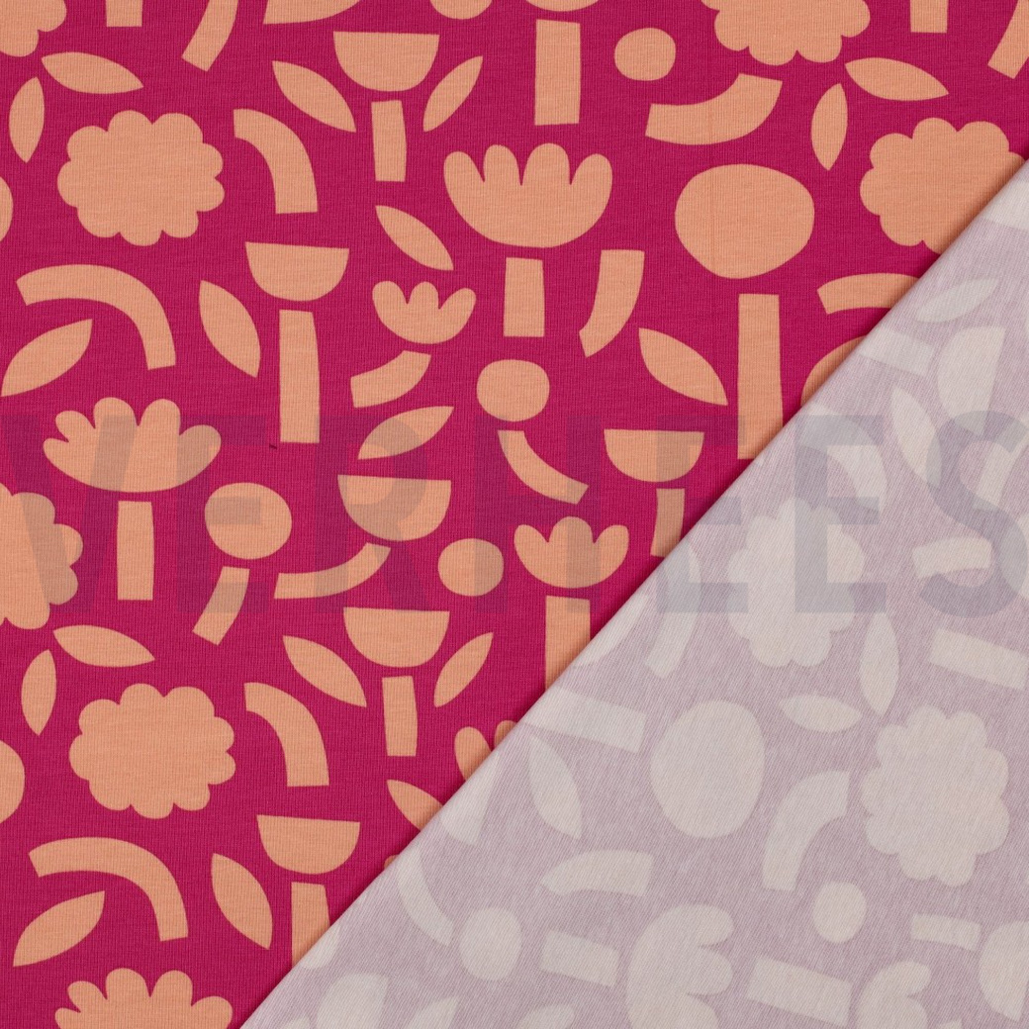 JERSEY GOTS BLUMEN JENNIFER BOURON FUCHSIA (high resolution) #4